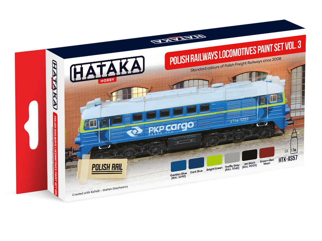Hataka HTK-AS57 Polish Railways locomotives paint set vol. 3 – zdjęcie 2
