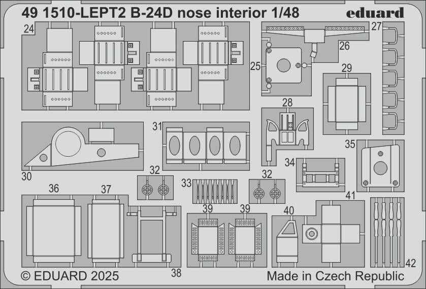 Eduard 491510 B-24D nose interior HOBBY BOSS 1/48 – zdjęcie 2