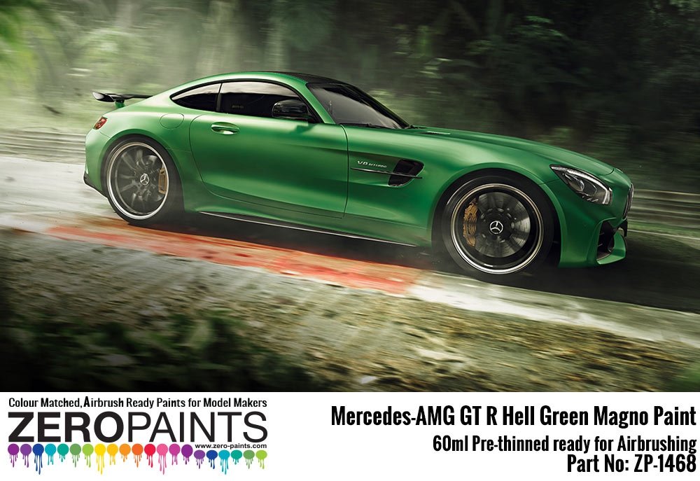Zero Paints ZP-1468 Mercedes AMG GT R Hell Green (Matt) Paint 60ml – zdjęcie 3