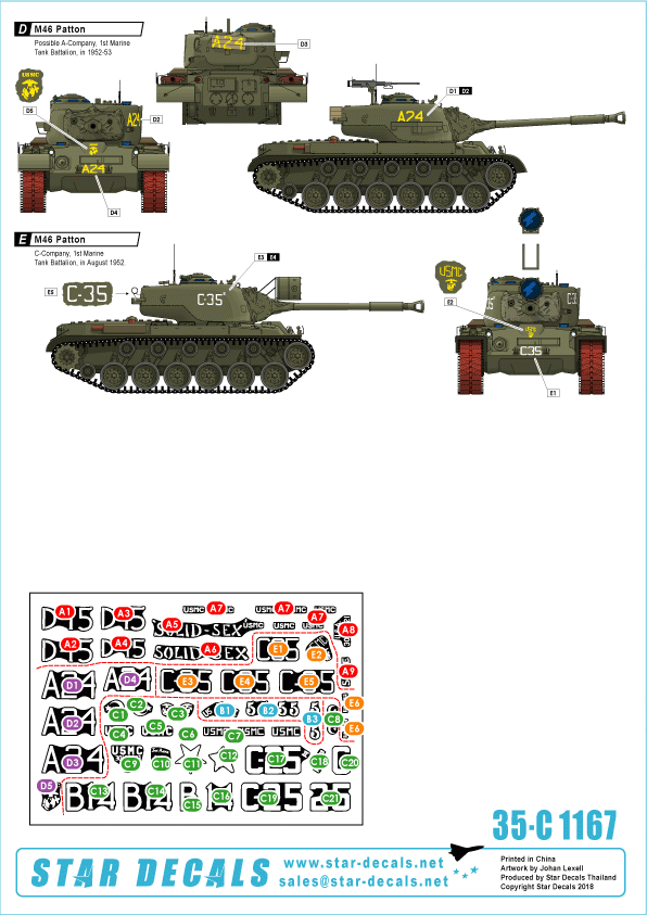Star Decals 35-C1167 USMC M46 Patton - Korean War 1950-53 1/35 – image 2
