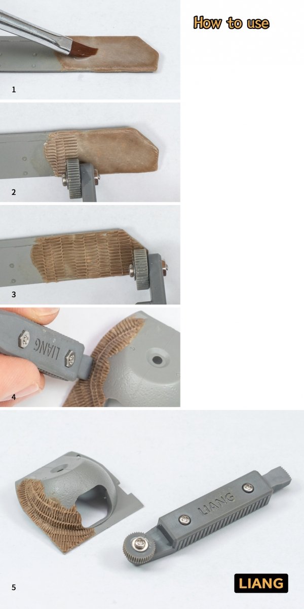 Liang 0229A Tools for Zimmerit Coat – zdjęcie 6