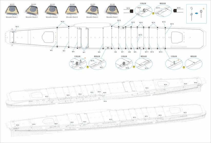 Very Fire BELBV350901UP IJN Aircraft Carrier Taiho Detail Up Set (Part A+B+C) 1/350