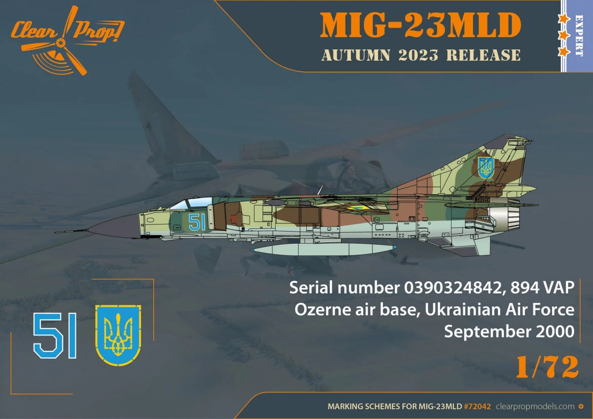 Clear Prop! CP72042 MiG-23MLD The last Ukrainian Flogger-К EXPERT KIT 1/72 – zdjęcie 6