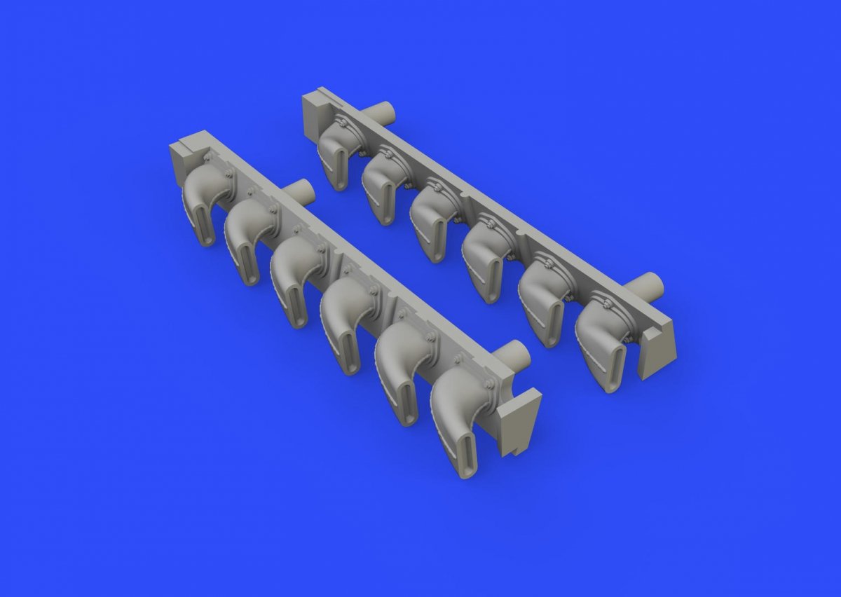 Eduard 648402 Bf 109G-6 exhaust stacks TAMIYA 1/48 – image 3