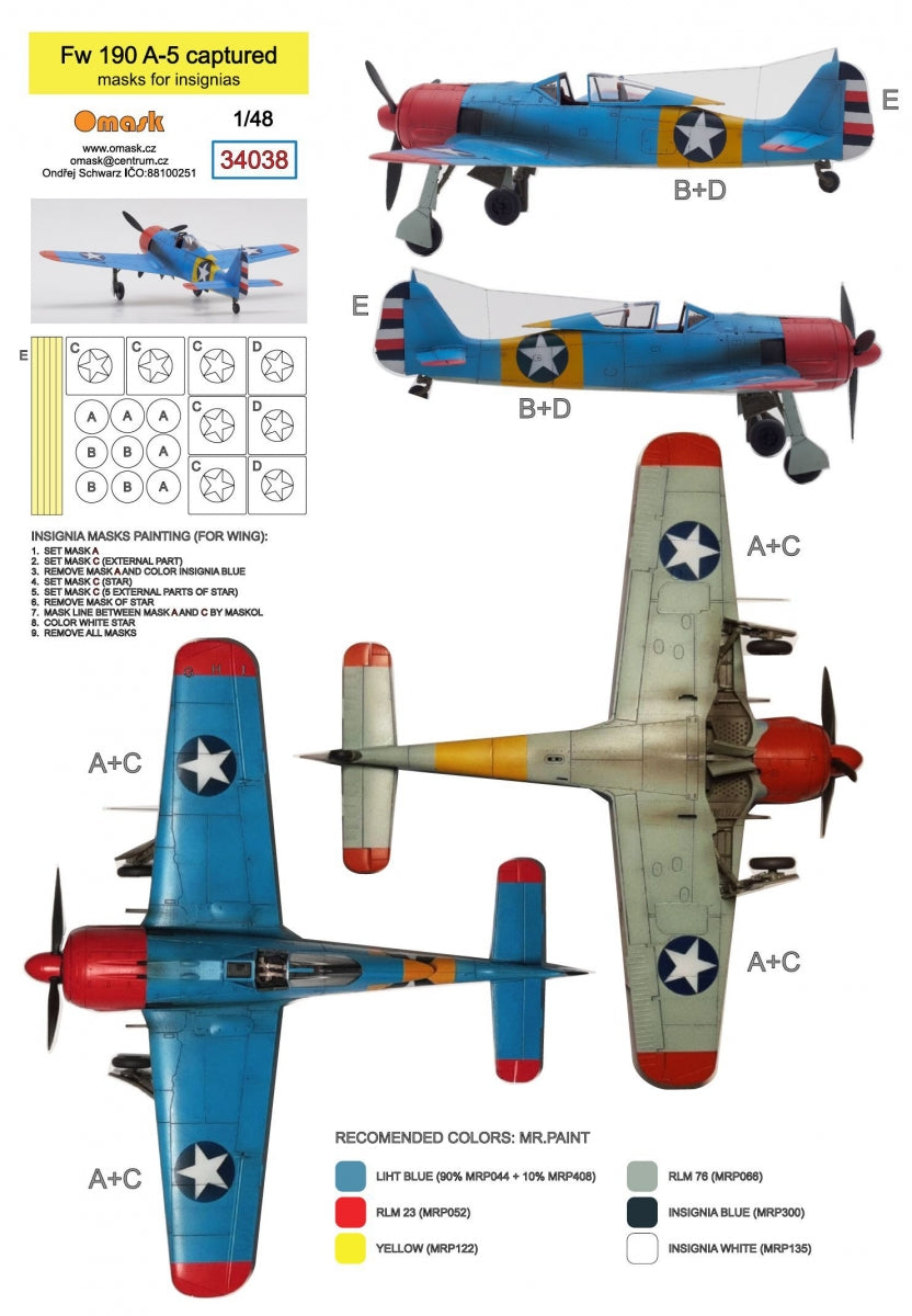 Omask 34038 Fw 190 A-5 Captured 1/48 – zdjęcie 2