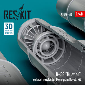 RESKIT RSU48-0415 B-58 &amp;quot;Hustler&amp;quot; exhaust nozzles for Monogram/Revell kit (3D Printed) 1/48 – image 2