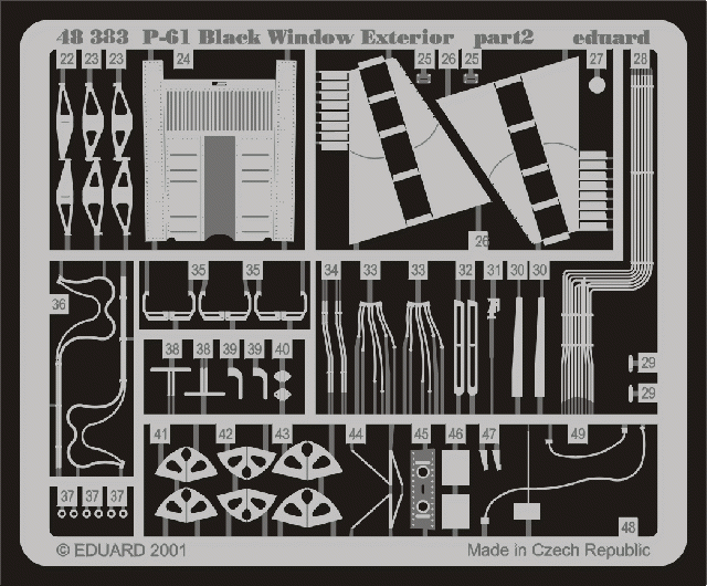 Eduard 48383 P-61 exterior 1/48 (MONOGRAM, REVELL) – zdjęcie 2