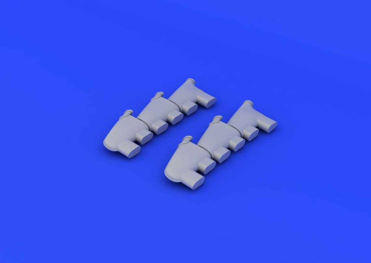 Eduard 648211 Spitfire Mk. I exhaust stacks 1/48 (AIRFIX) – immagine 5