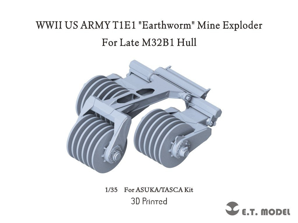 E.T. Model P35-041 WWII US ARMY T1E1 "Earthworm" Mine Exploder (for Late M32B1 Hull) ( 3D Printed ) 1/35