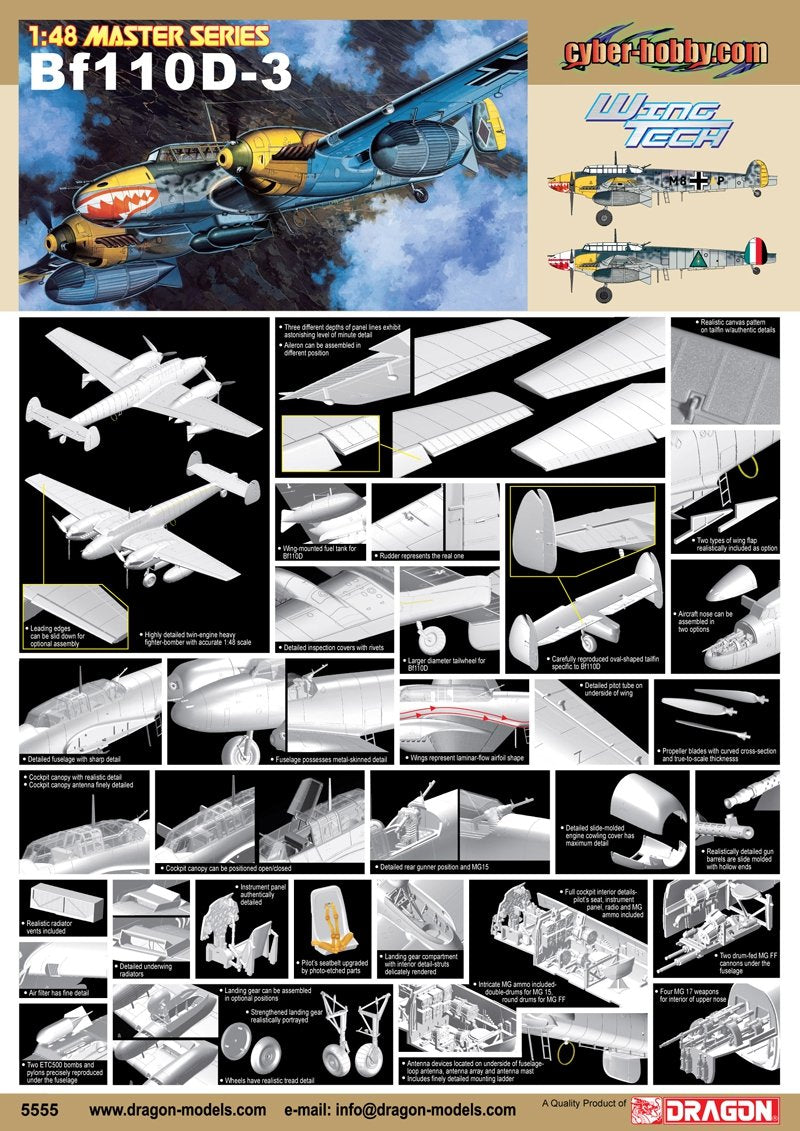 Cyber Hobby 5555 Messerschmitt Bf110D-3 1/48 – image 2