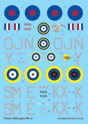 Techmod 72135 - Vickers Wellington IC 1/72