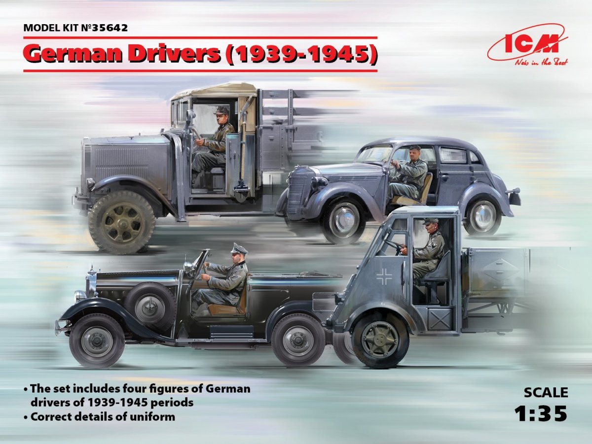 ICM 35642 German Drivers (1939-1945) (4 figures) 1/35