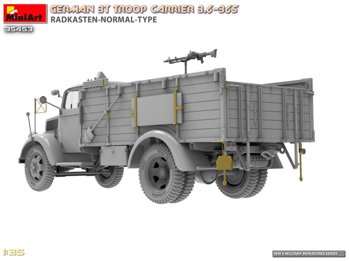 Miniart 35453 German 3t Troop Carrier 3.6-36S Radkasten-Normal-Type 1/35 – zdjęcie 12