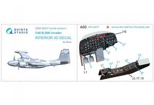 Quinta Studio QDS-48237 B-26K 3D-Printed &amp;amp; coloured Interior on decal paper (ICM) (Small version) 1/48 – zdjęcie 8