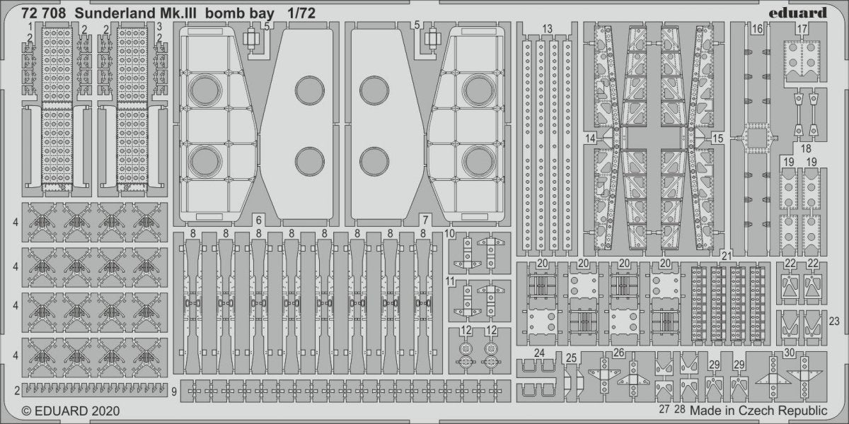 Eduard 72708 Sunderland Mk. III bomb bay 1/72 SPECIAL HOBBY