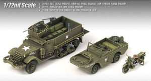Academy 13408 M3 HALF TRACK &amp;amp; 1/4ton AMPHIBIAN VEHICLE 1/72 – zdjęcie 2
