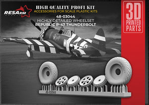 RESArm 48-03044 P-47 - Wheels under load (3D resin printing) 1/48
