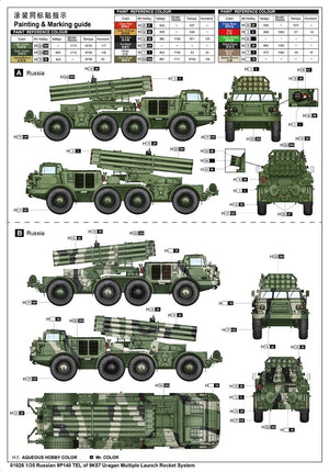 Trumpeter 01026 Russian 9P140 TEL of 9K57 Uragan Multiple Launch Rocket System 1/35 – image 2