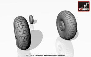 Armory Models AW72406 deHavilland DH.98 Mosquito wheels, “checkerboard” tire pattern, weighted 1/72 – zdjęcie 2