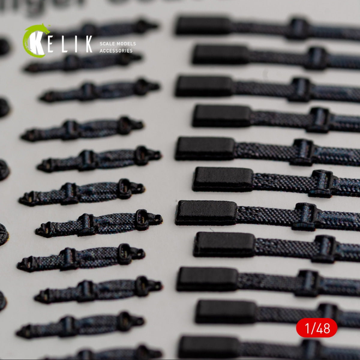 KELIK K48115 Passenger Seat Belts for MH-60/UH-60 Black Hawk - interior 3D decals for ICM kit 1/48 – image 2