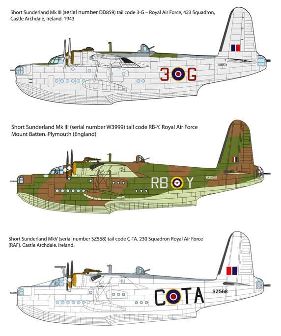 Roden 353 Short S.25 Sunderland Mark III/V 1/144