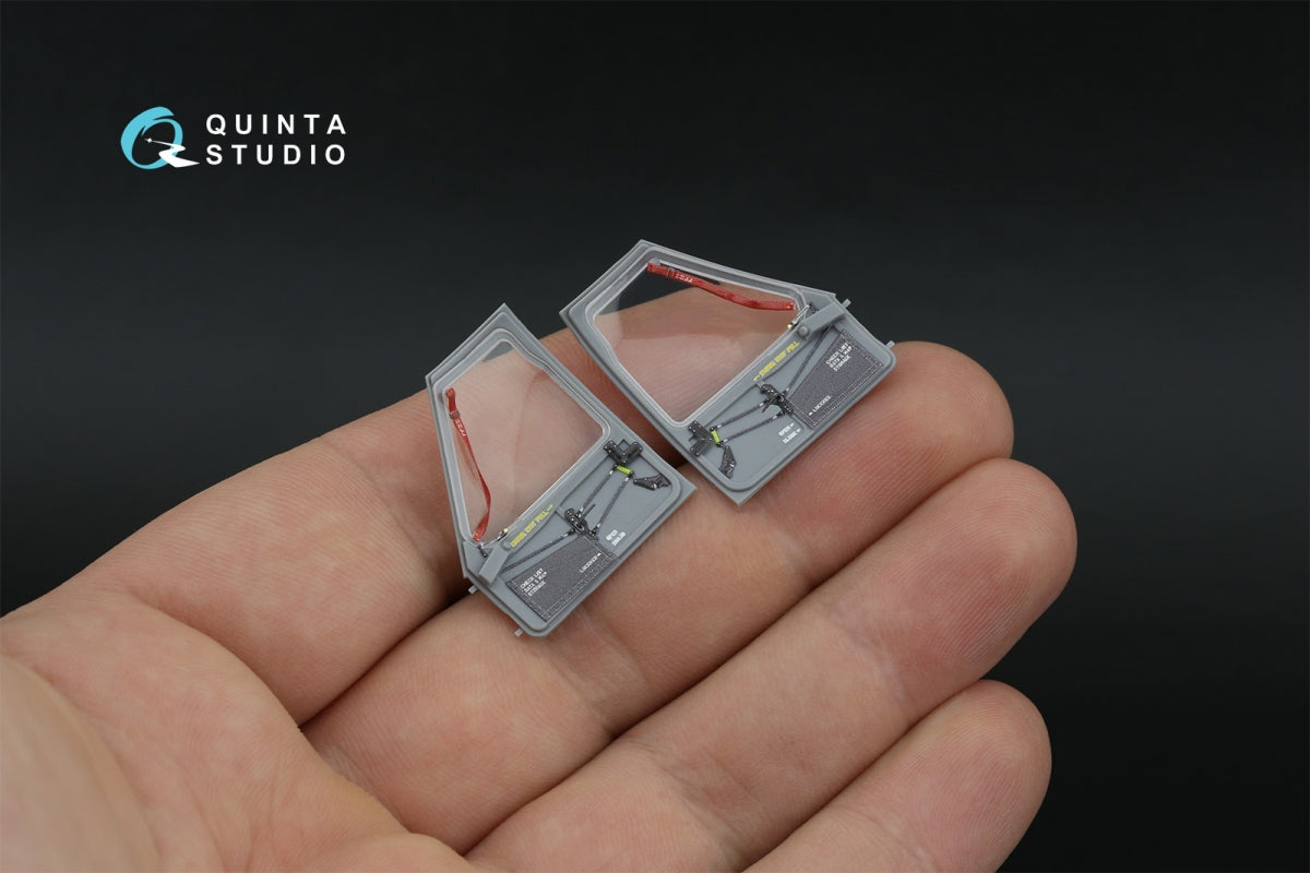 Quinta Studio QD+48590 MH-60L Blackhawk 3D-Printed &amp; coloured Interior on decal paper (ICM) (with 3D-printed resin parts) 1/48