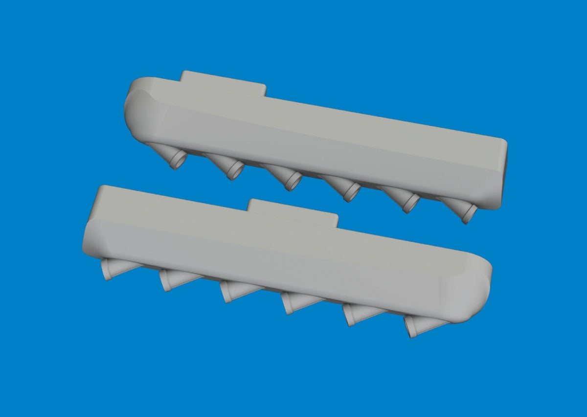 Eduard 672412 P-51 exhaust stacks w/ fairing PRINT TAMIYA 1/72 – zdjęcie 3
