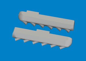 Eduard 672412 P-51 exhaust stacks w/ fairing PRINT TAMIYA 1/72 – zdjęcie 3