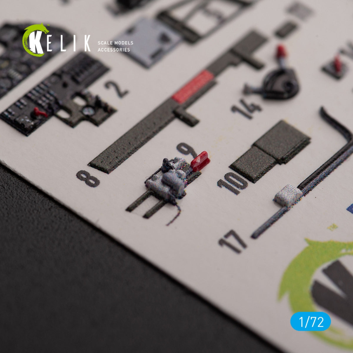 KELIK K72154 P-40K - interior 3D decals for Special Hobby kit 1/72 – zdjęcie 5