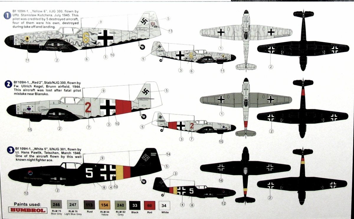 AZ-Model AZ7543 Bf 109H-1 Nachthöhenjager 1/72 – image 2