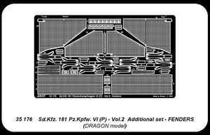 Aber 35176 Sdkfz.181 Pzkpfw.VI (P) vol.2 - Additional set Fenders 1/35 – image 2
