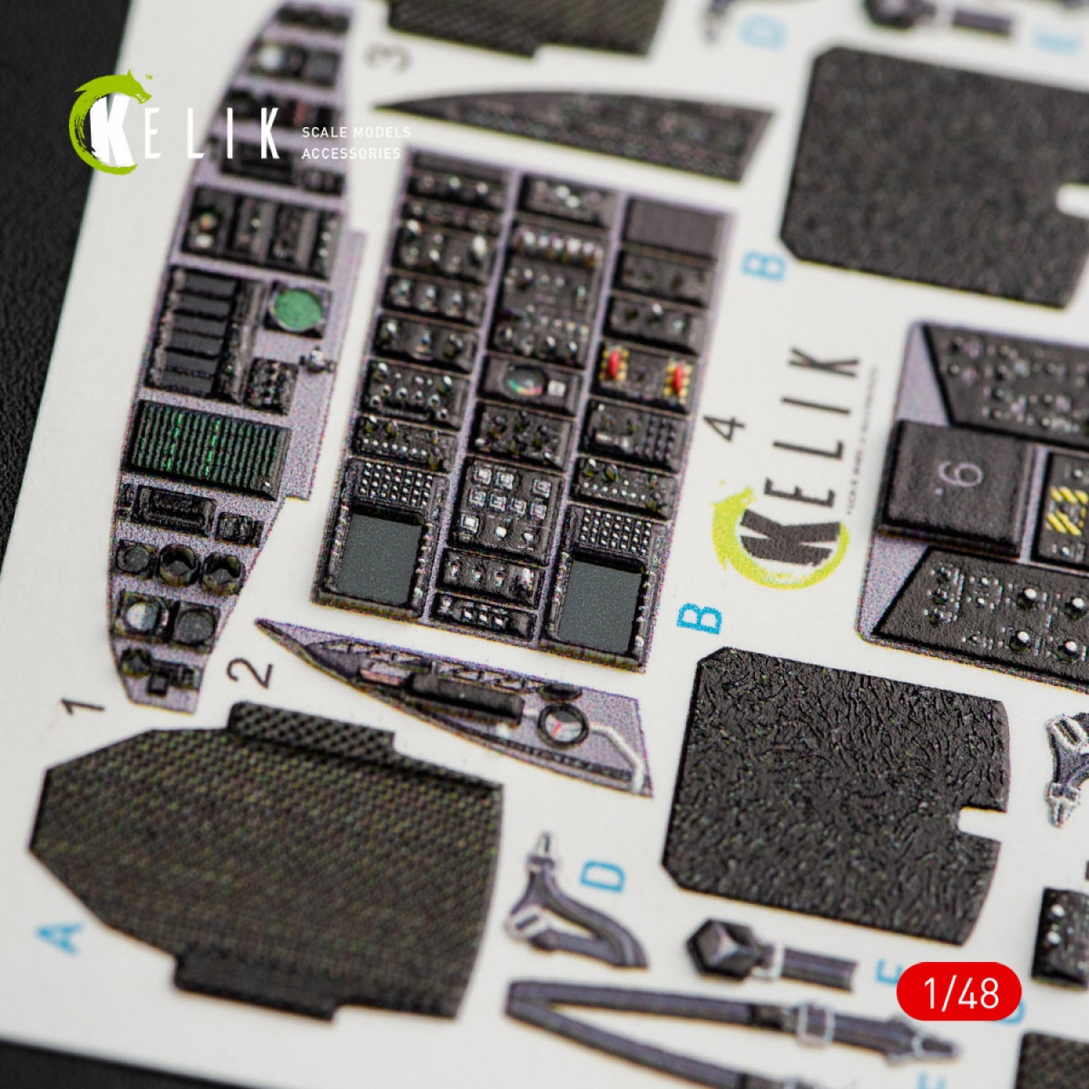 KELIK K48050 MH-60K BLACK HAWK INTERIOR 3D DECALS FOR ITALERI KIT 2666 1/48 – image 5