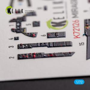 KELIK K72126 MIRAGE III C - interior 3D decals for Modelsvit kit 1/72 – zdjęcie 6