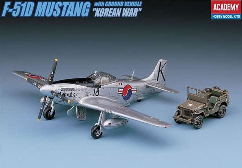 Academy 12496 P-51D Mustang+Jeep 1/72