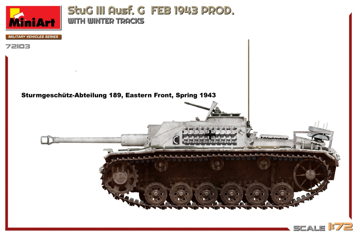 MiniArt 72103 StuG III Ausf. G FEB 1943 PROD. WITH WINTER TRACKS 1/72 – zdjęcie 4