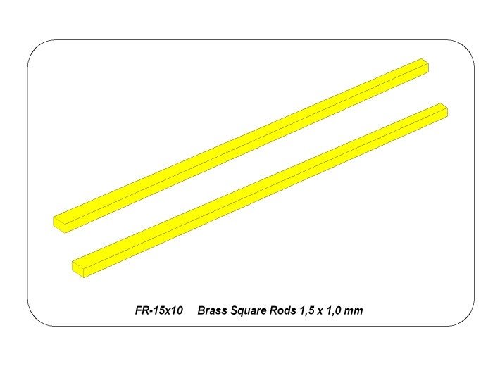 Aber FR15x10 Rectangular brass rods 1.5x1.0 mm length 245mm x 2 / Brass flat rods 1.5x1.0 mm length 245mm x2 pcs. – image 5