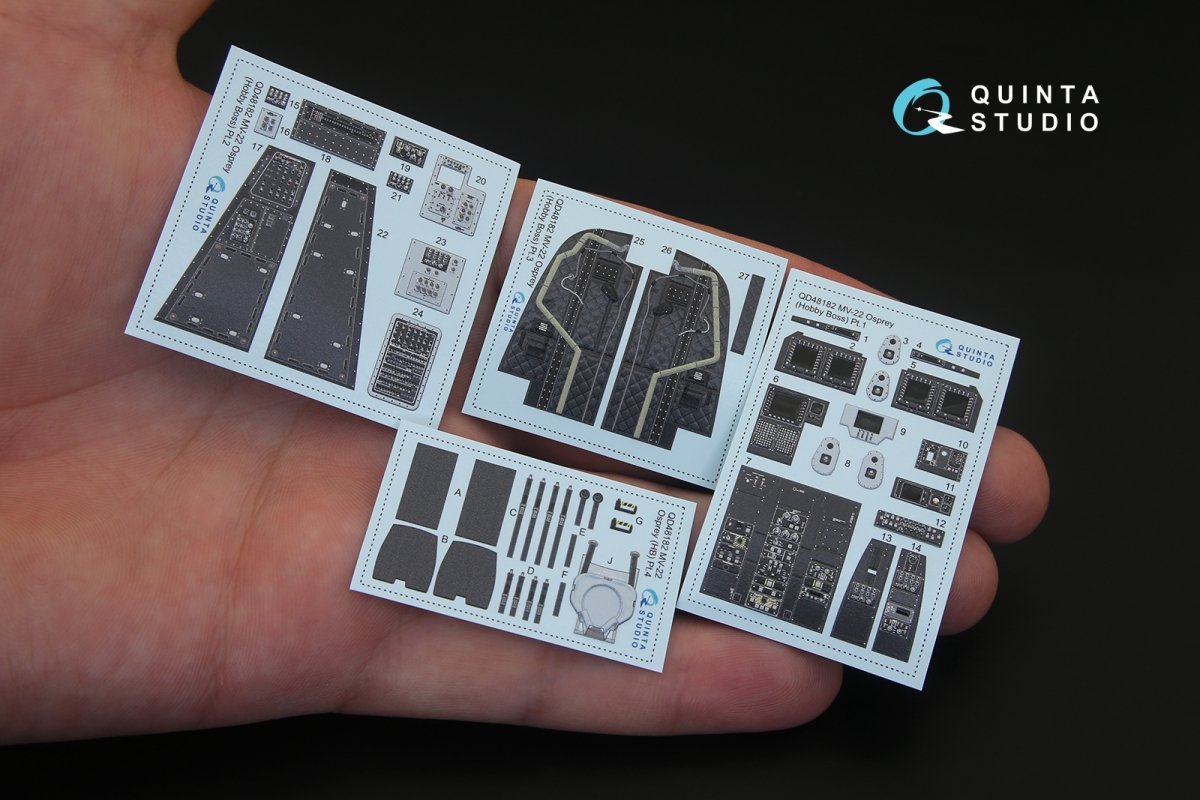 Quinta Studio QD48182 MV-22 Osprey 3D-Printed &amp;amp; coloured Interior on decal paper (for HobbyBoss kit) 1/48 – zdjęcie 2