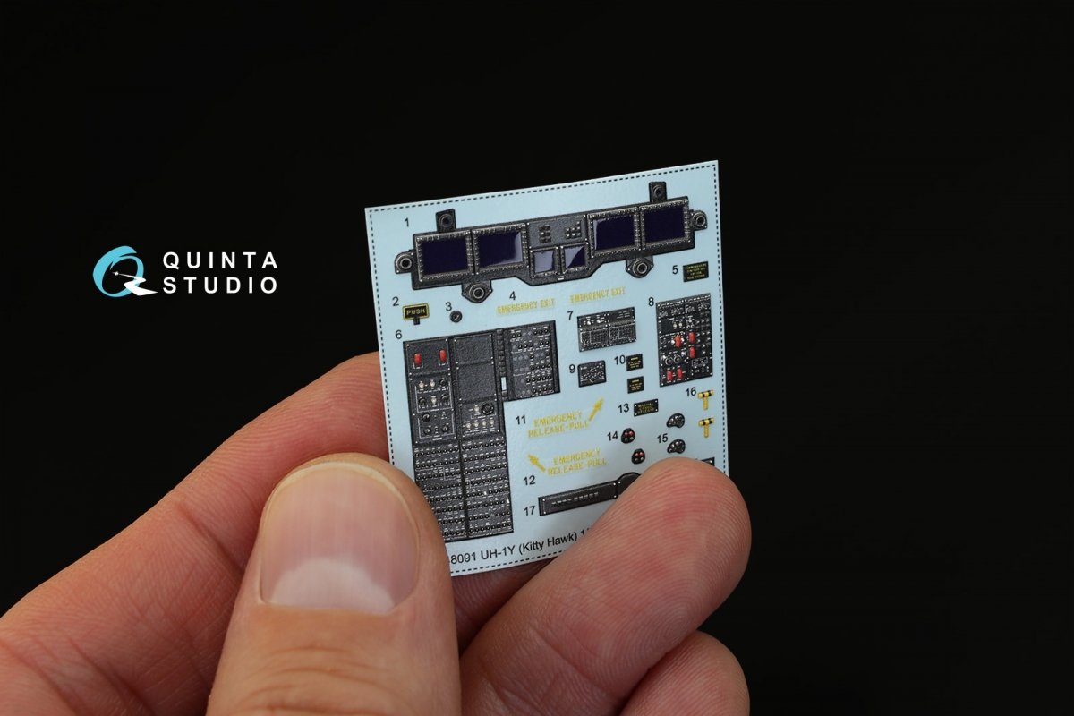 Quinta Studio QD48091 UH-1Y Venom 3D-Printed &amp;amp; coloured Interior on decal paper (for Kitty Hawk kit) 1/48 – zdjęcie 4