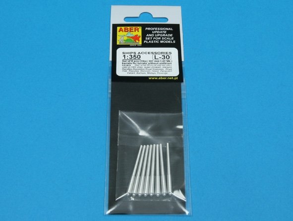 Aber 350L-30 Set of 8 pcs 381mm (15in) L42 Mk.I long barrels for Hood, Repulse, Queen Elisabeth, Vanguard 1/350 – zdjęcie 7