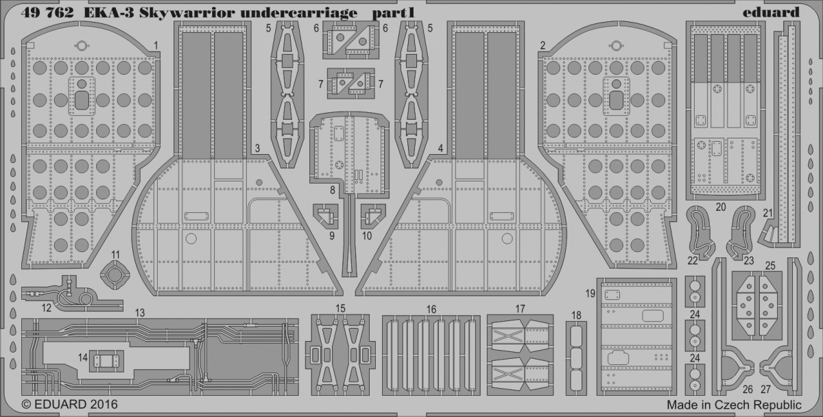 Eduard 49762 EKA-3 Skywarrior undercarriage TRUMPETER 1/48 – zdjęcie 2
