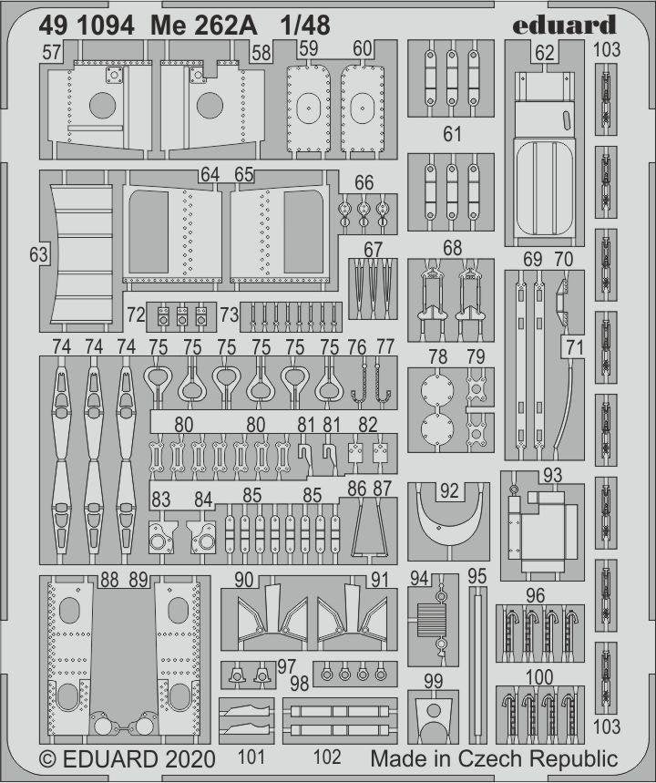 Eduard 491094 Me 262A 1/48 HOBBY BOSS – zdjęcie 2