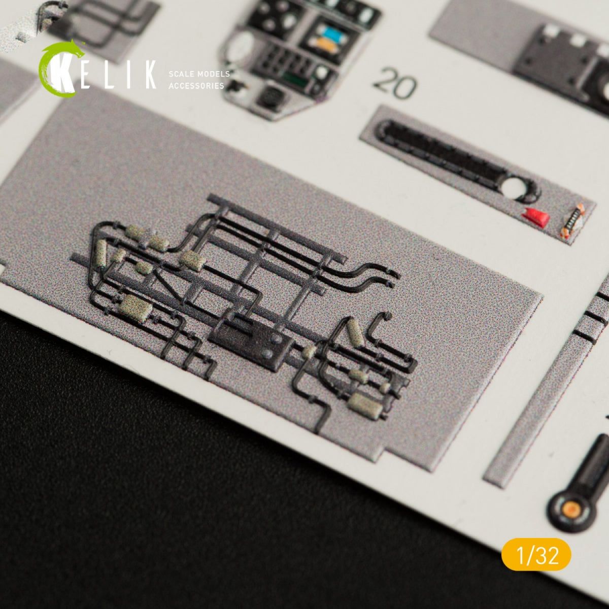 KELIK K32009 F-35C INTERIOR 3D DECALS FOR TRUMPETER KIT 1/32 – zdjęcie 4