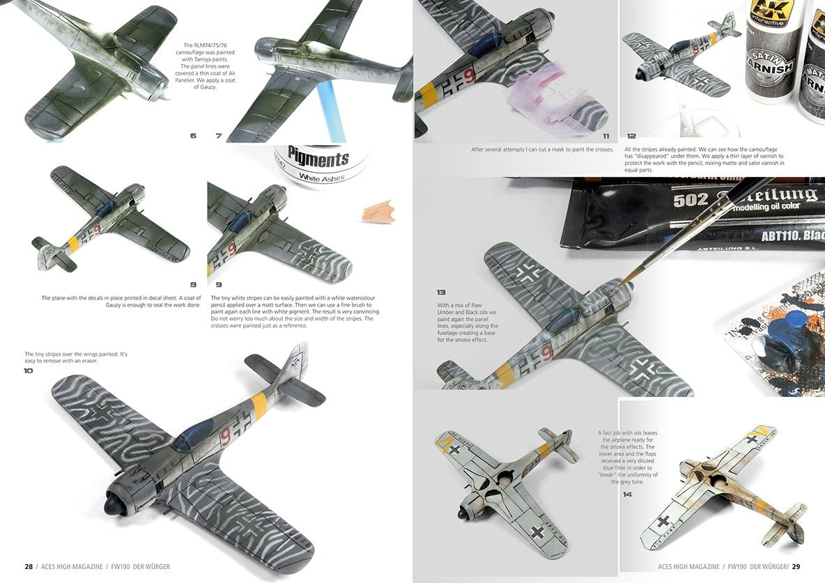 AK Interactive AK2921 ACES HIGH ISSUE 11 FW 190 DER WÜRGER (English) – zdjęcie 6