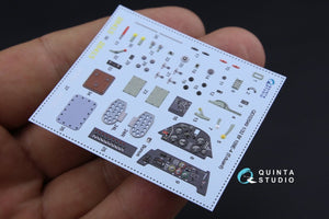 Quinta Studio QD32049 Bf 109E-4 3D-Printed &amp;amp; colored Interior on decal paper (for Eduard kit) 1/32 – image 3