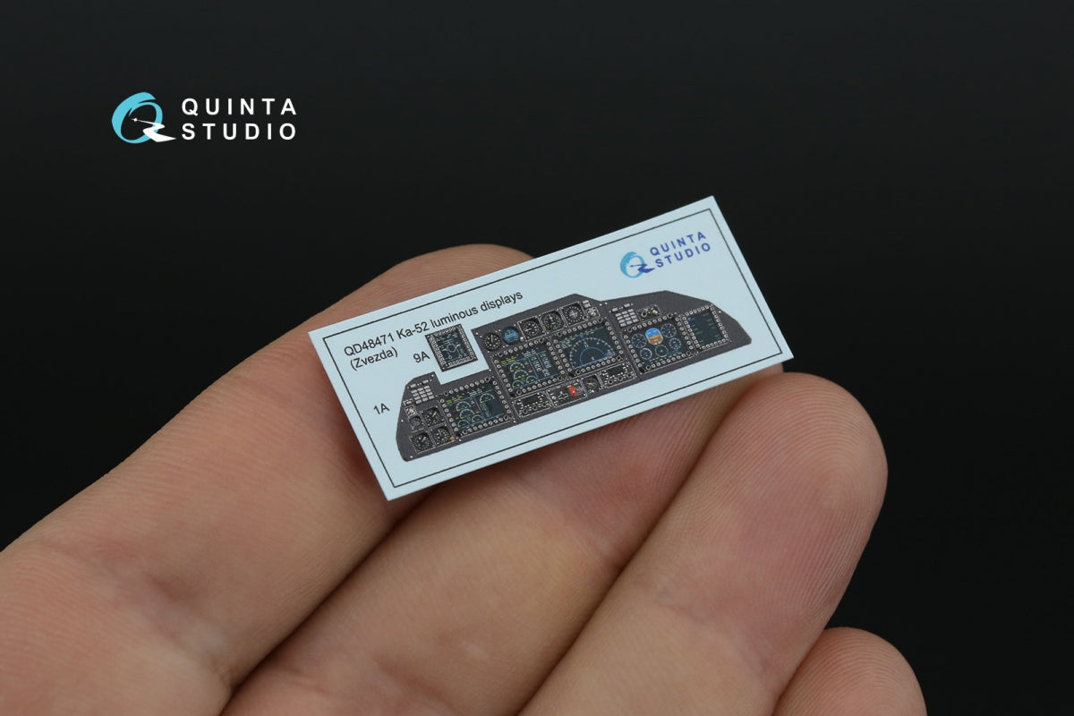 Quinta Studio QD48471 Ka-52 luminous displays for QD48470/QDS-48470 sets (Zvezda) 1/48 – zdjęcie 3