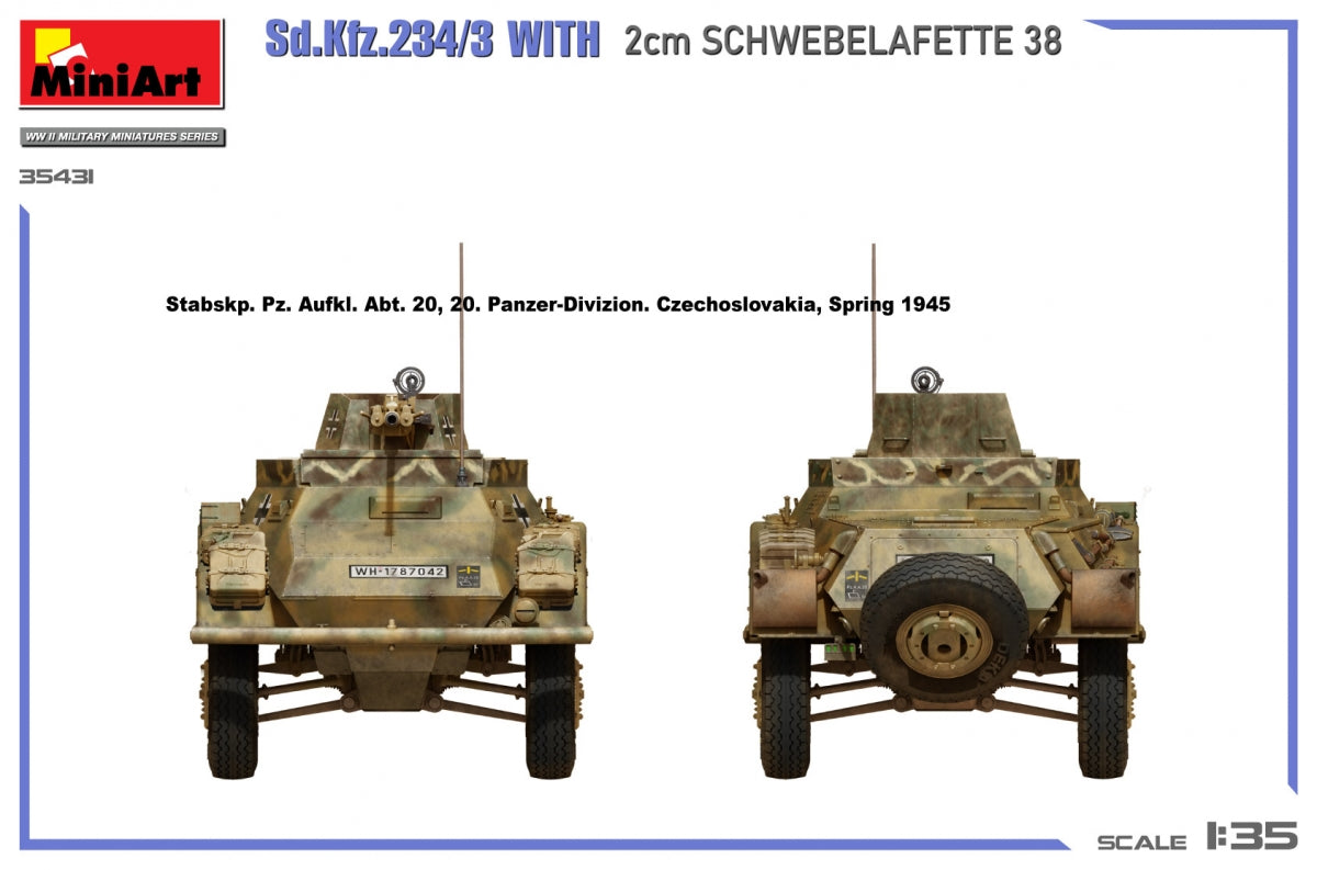 MiniArt 35431 Sd.Kfz.234/3 With 2cm Schwebelafette 38 1/35 – zdjęcie 13