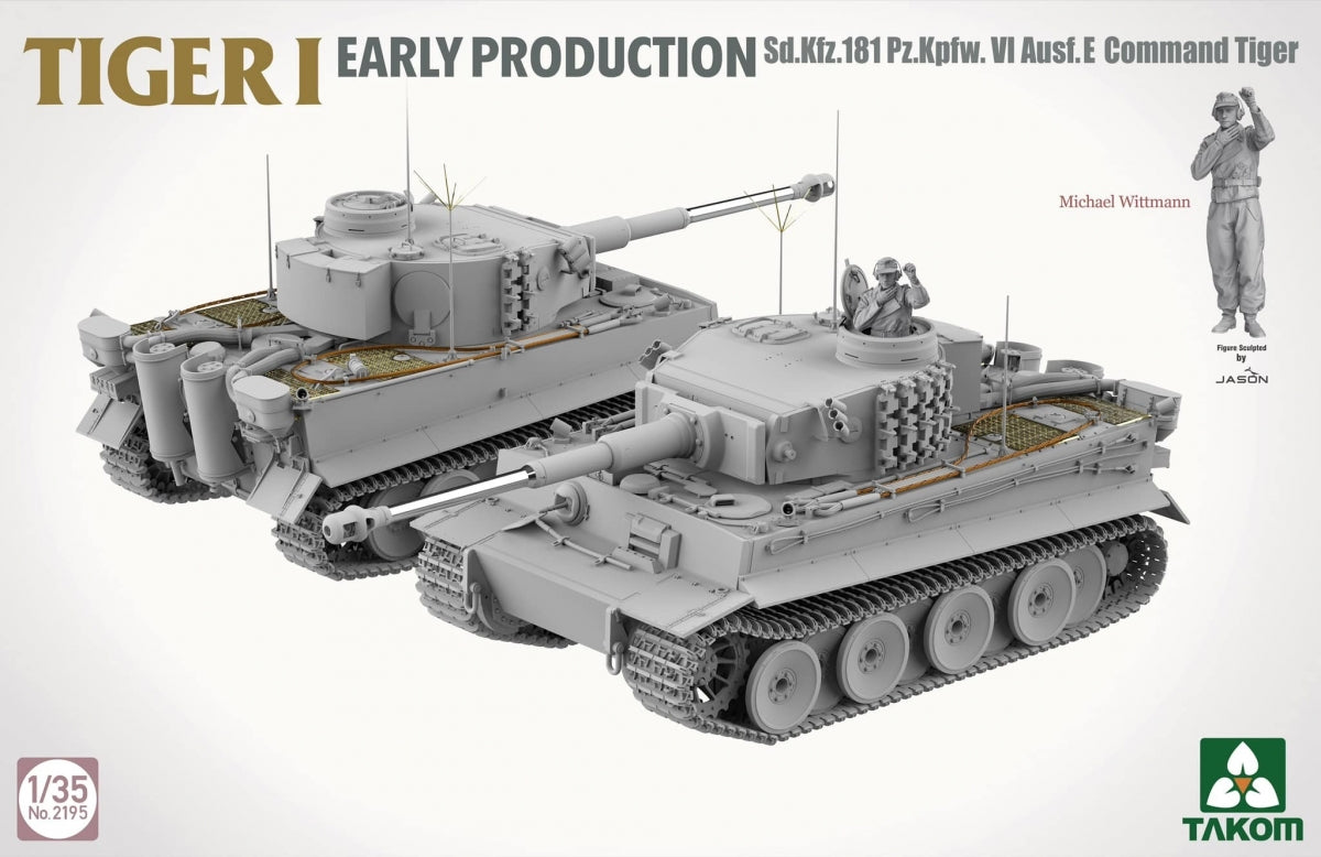 Takom 2195 TIGER I EARLY-PRODUCTION Sd.Kfz.181 Pz.Kpfw.VI Ausf.E Command Tiger 1/35 – imagen 3