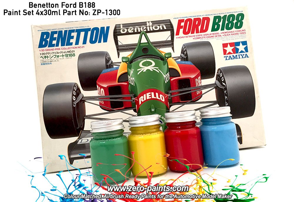 Zero Paints ZP-1300 Benetton Ford B188 Paint 4x30ml – zdjęcie 2