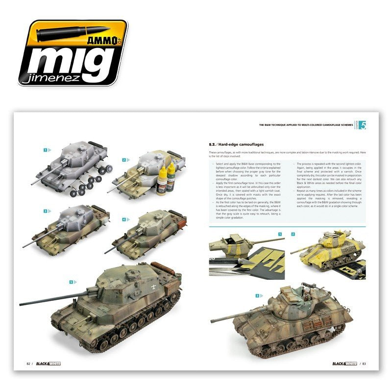 AMMO of Mig Jimenez 6016 BLACK &amp;amp; WHITE TECHNIQUE (English) – zdjęcie 7