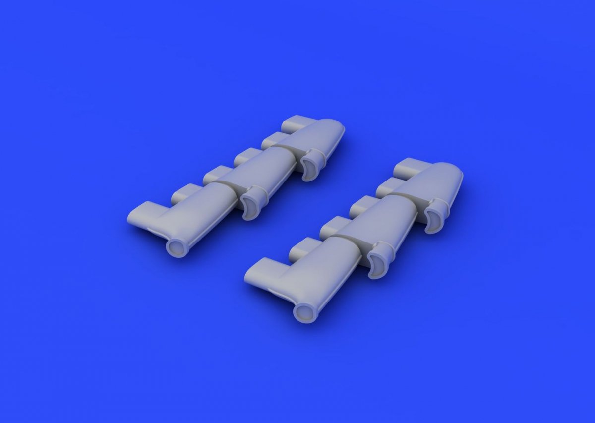 Eduard 648211 Spitfire Mk. I exhaust stacks 1/48 (AIRFIX) – immagine 4
